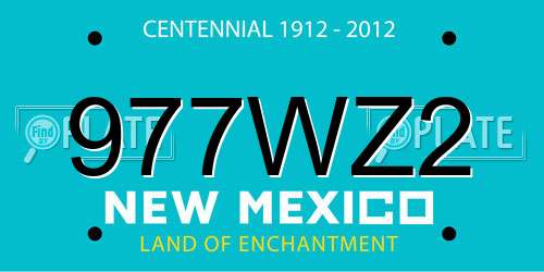 977WZ2 New Mexico License Plate
