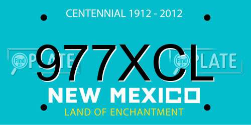977XCL New Mexico License Plate