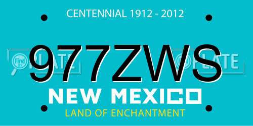 977ZWS New Mexico License Plate