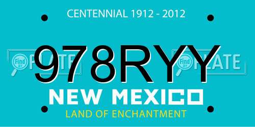 978RYY New Mexico License Plate