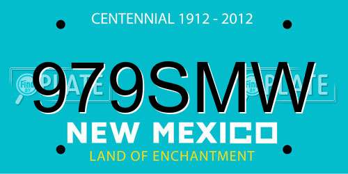 979SMW New Mexico License Plate