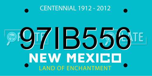 97IB556 New Mexico License Plate