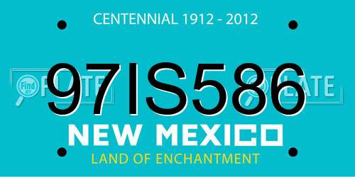 97IS586 New Mexico License Plate