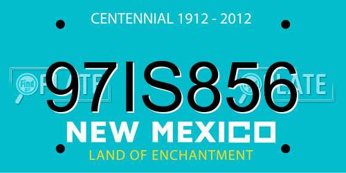 97IS856 New Mexico License Plate