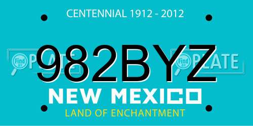 982BYZ New Mexico License Plate
