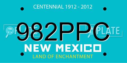 982PPC New Mexico License Plate