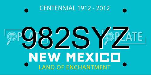 982SYZ New Mexico License Plate