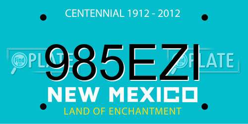 985EZI New Mexico License Plate