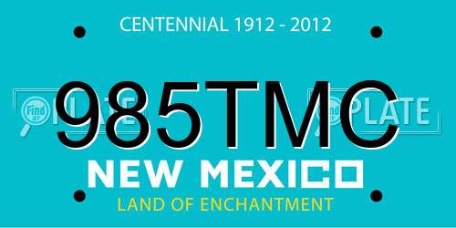 985TMC New Mexico License Plate