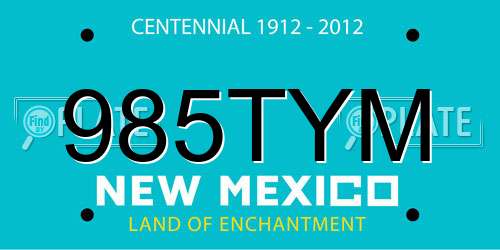 985TYM New Mexico License Plate