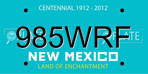 985WRF New Mexico License Plate