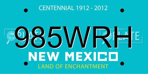 985WRH New Mexico License Plate
