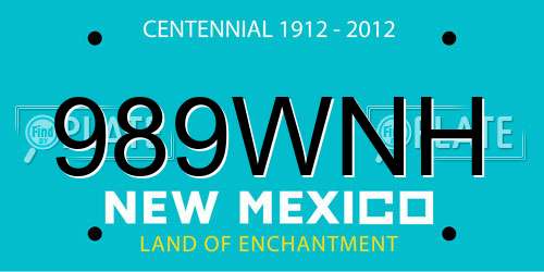 989WNH New Mexico License Plate