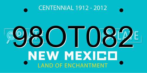 98OT082 New Mexico License Plate