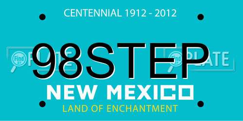 98STEP New Mexico License Plate