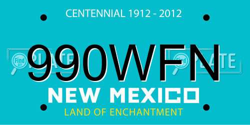 990WFN New Mexico License Plate