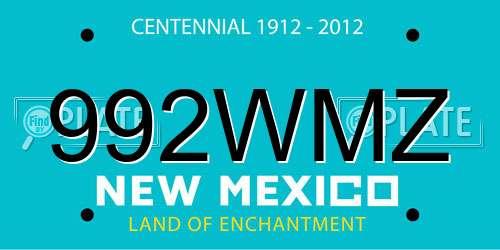 992WMZ New Mexico License Plate