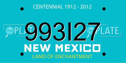 993I27 New Mexico License Plate