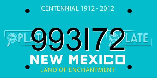 993I72 New Mexico License Plate