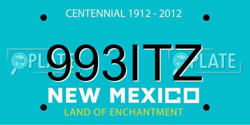 993ITZ New Mexico License Plate