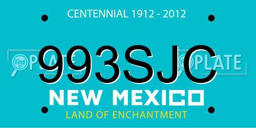 993SJC New Mexico License Plate