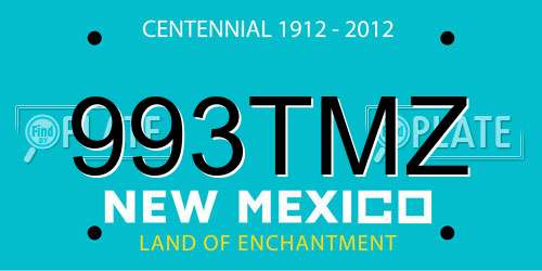 993TMZ New Mexico License Plate