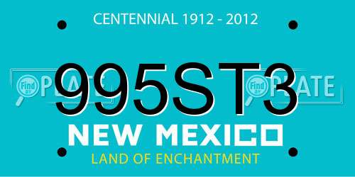 995ST3 New Mexico License Plate