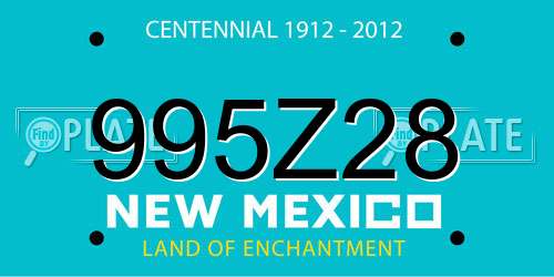 995Z28 New Mexico License Plate