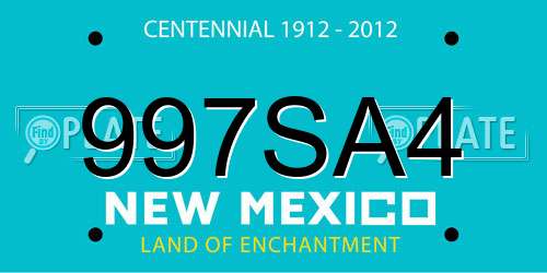 997SA4 New Mexico License Plate