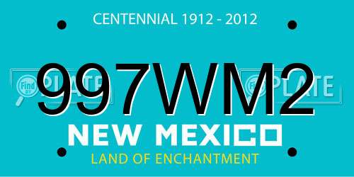 997WM2 New Mexico License Plate