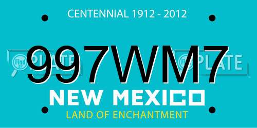 997WM7 New Mexico License Plate