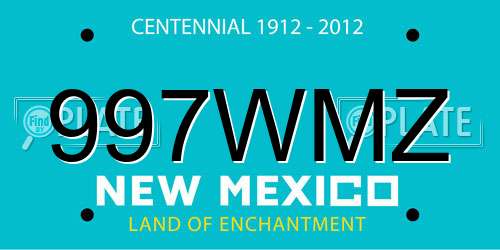 997WMZ New Mexico License Plate