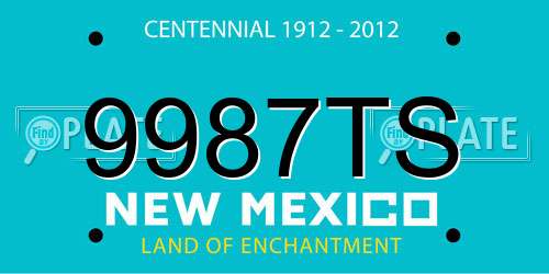 9987TS New Mexico License Plate