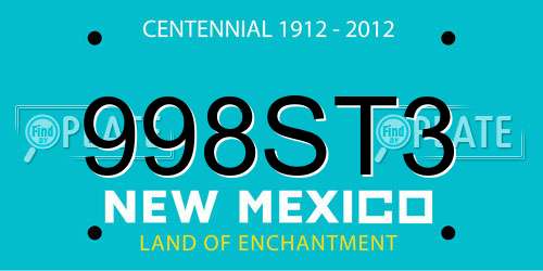 998ST3 New Mexico License Plate