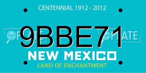 9BBE71 New Mexico License Plate