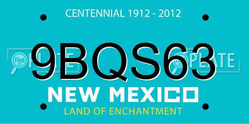 9BQS63 New Mexico License Plate
