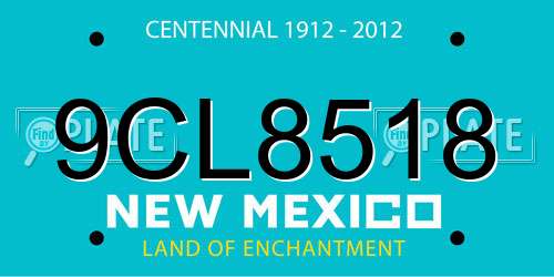 9CL8518 New Mexico License Plate