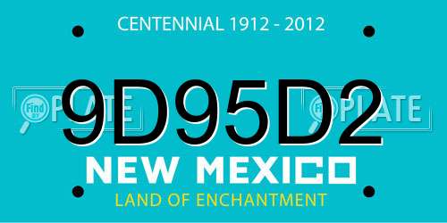 9D95D2 New Mexico License Plate