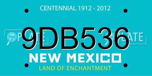 9DB536 New Mexico License Plate