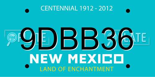 9DBB36 New Mexico License Plate