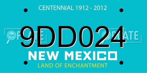 9DD024 New Mexico License Plate