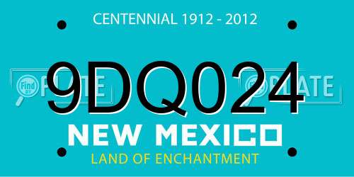 9DQ024 New Mexico License Plate
