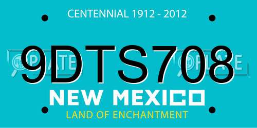 9DTS708 New Mexico License Plate