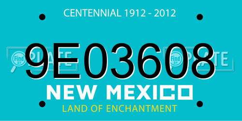 9E03608 New Mexico License Plate