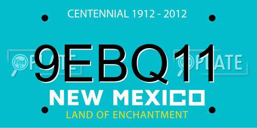 9EBQ11 New Mexico License Plate