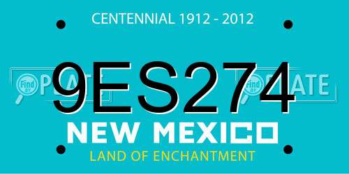 9ES274 New Mexico License Plate