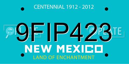 9FIP423 New Mexico License Plate