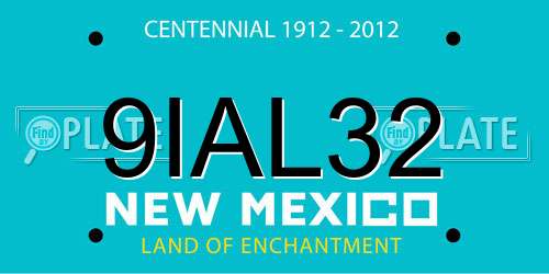 9IAL32 New Mexico License Plate