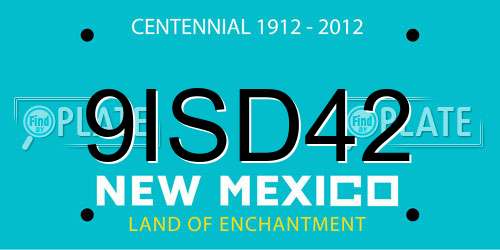 9ISD42 New Mexico License Plate