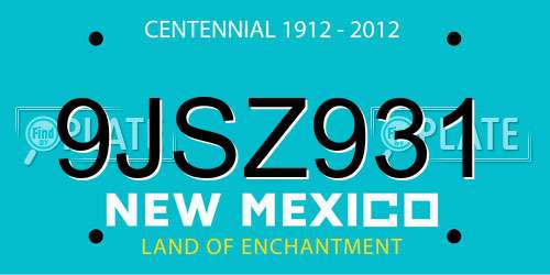 9JSZ931 New Mexico License Plate